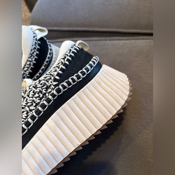 Dolce Vita Women’s Dolen Sneakers Black & White Woven Platform Size 8.5 - Picture 11 of 12